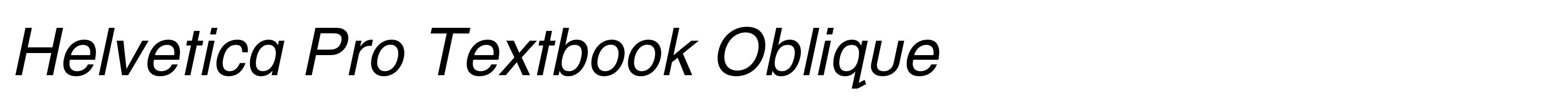Helvetica Pro Textbook Oblique